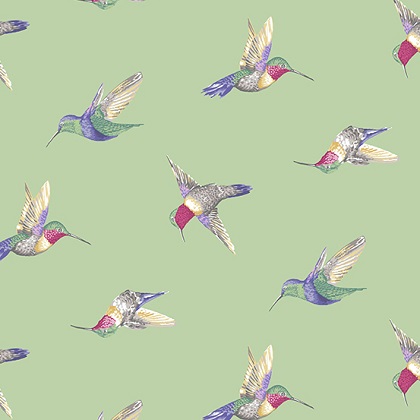 Andover - Avalon - Hummingbirds, Green