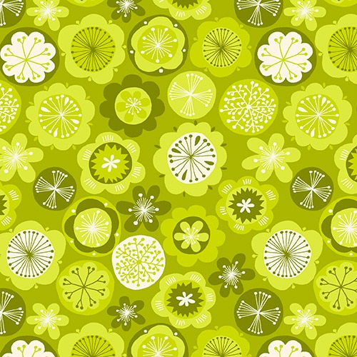 Andover - Lime Twist - Flower Heads, Lime
