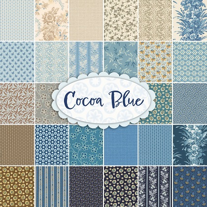 Andover Fabrics - 10' X 10' Squares - Cocoa Blue