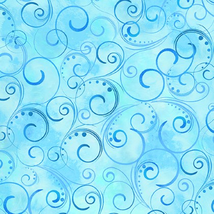 Benartex - Kanvas - 108' Swirling Splendor, Blue