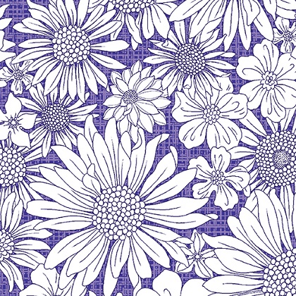 Benartex - Porch Swing - Upsy Daisy, Purple