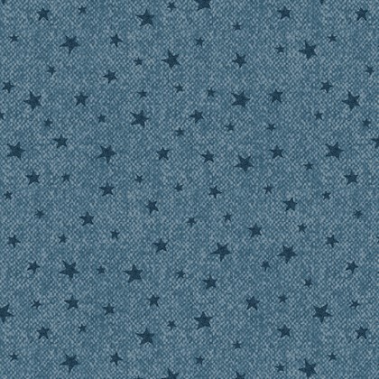 Benartex Traditions - Winter Forest - Wooly Stars, Blue