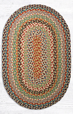 Braided Rug - Multi Color, 3' X 5' (Oval)