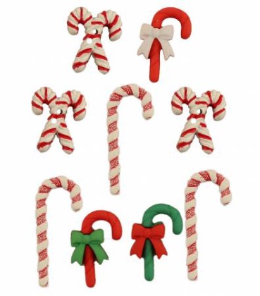 Buttons - Buttons Galore - Candy Cane Lane (6 Pack)