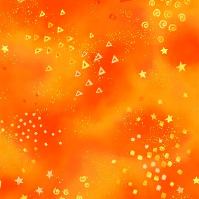 Clothworks - LB Basic Glitter - Metallic, Dark Orange