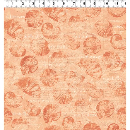 Clothworks - Sea Cottage - Shells, Orange