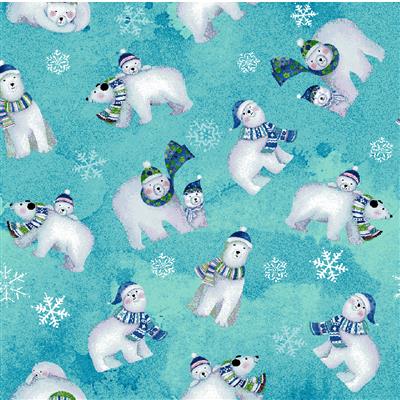 Clothworks - Snowville - Polar Bears, Aqua