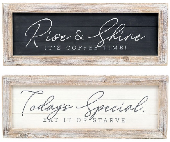 Double Sided Wooden Sign - Rise & Shine/Today's Special (Reversible)