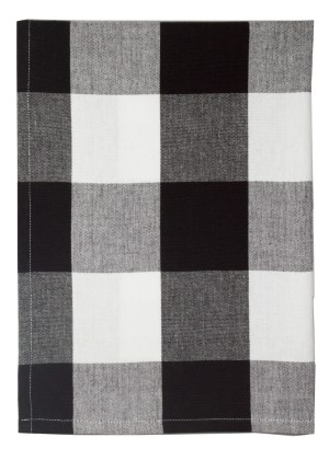 Dunroven House - Tea Towel - 3' Farmhouse Check, Black/White