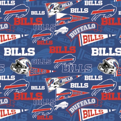 Fabric Traditions - NFL - 44' Buffalo Bills - Retro, Blue