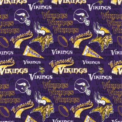 Fabric Traditions - NFL - 44' Minnesota Vikings Retro, Purple
