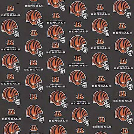 Fabric Traditions - NFL - Cincinnati Bengals, Black