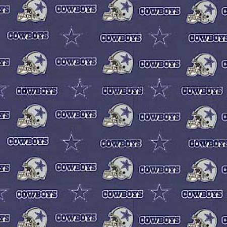 Fabric Traditions - NFL - Dallas Cowboys - Helmets, Words & Stars, Navy