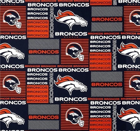 Fabric Traditions - NFL - Denver Broncos, Navy/Orange
