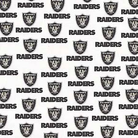 Fabric Traditions - NFL - Oakland Raiders, White