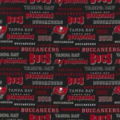 Fabric Traditions - NFL - Tampa Bay Buccaneers, Red/Black