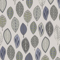 Maywood - Neutral Ground - Sage/Violet Leaves, Light Gray