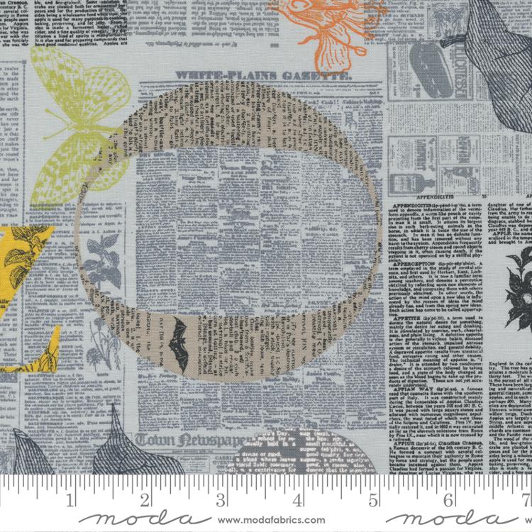Moda - Filigree - Newspaper Collage, Grey