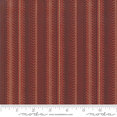 Moda - Lake Views - Patterned Stripe, Rust