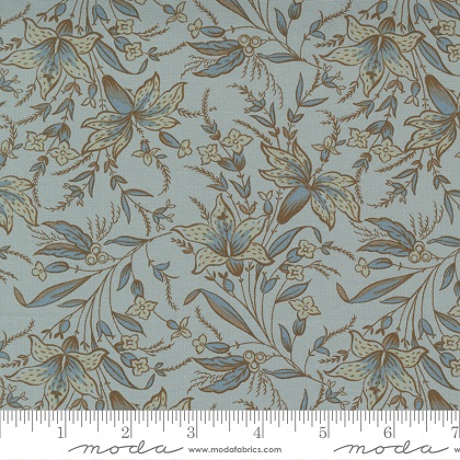 Moda - Regency Somerset Blues - Frome Floral, Parma Gray