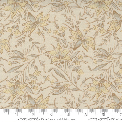 Moda - Regency Somerset Blues - Frome Floral, White