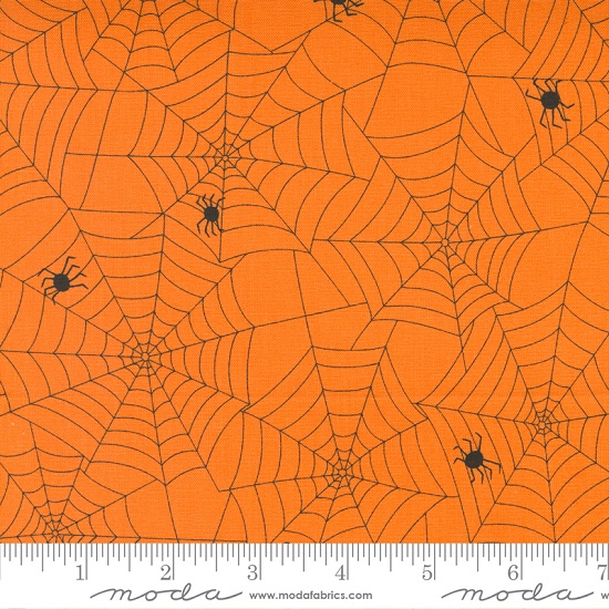Moda - Too Cute To Spook - Spiderwebs, Orange