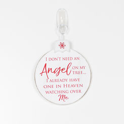 Ornament - Angel Watching Over Me, Red