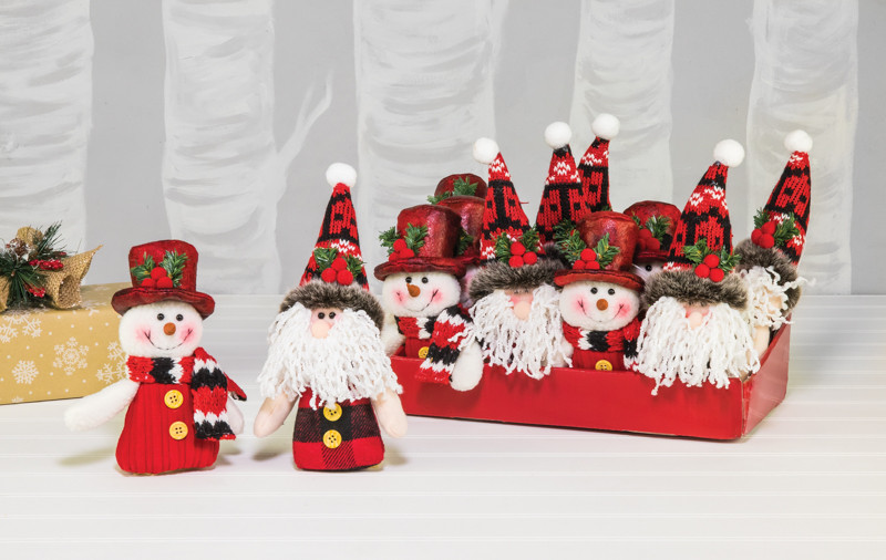 Ornament - Northwoods Santa/Snowman, Asst.