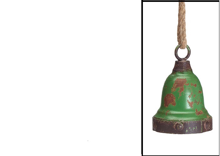 Ornament - Rustic Bell, Green