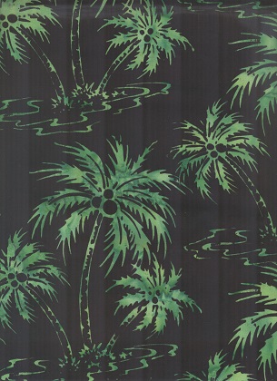Parkside - Batik by Mirah - Palm Trees, Green