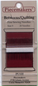 Piecemakers Needles - Quilting - Size 9 - 20 Count