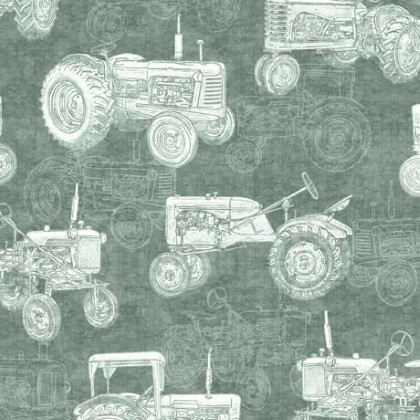 Quilting Treasures - Country Farm - Tractors, Gray