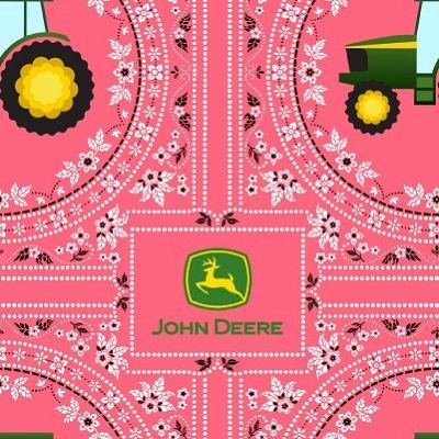 Springs Creative - John Deere - Bandana, Pink