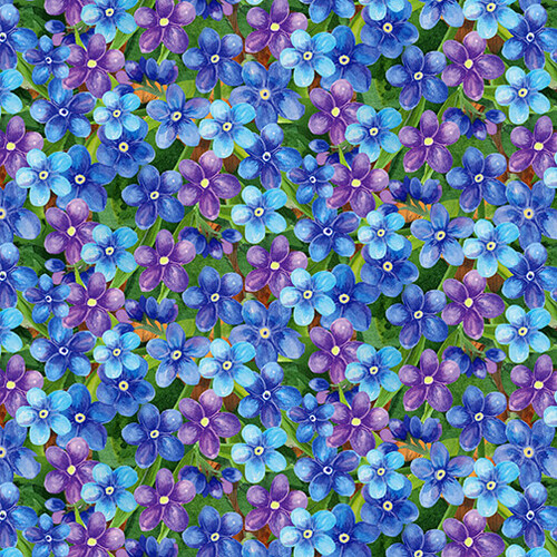 Studio E - Hydrangea Garden - Digital - Small Floral, Cobalt