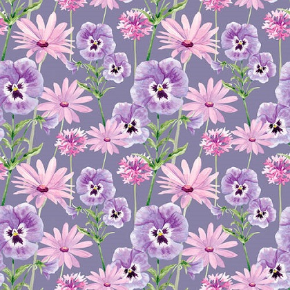 Studio E - Midnight Hydrangea - Floral, Lilac