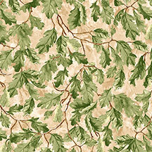 Wilmington Prints - Before the Frost - Autumn Foliage, Tan