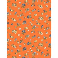 Wilmington Prints - Fall Frolic - Small Floral, Orange