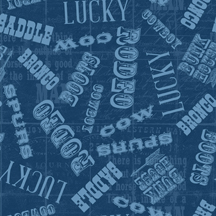 Wilmington Prints - Ironwood Ranch - Words All Over, Blue