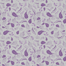 Wilmington Prints - Purple Haze - Leaf Toss, Gray