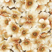 Wilmington Prints - Windflower Flannel - Large Floral, Brown