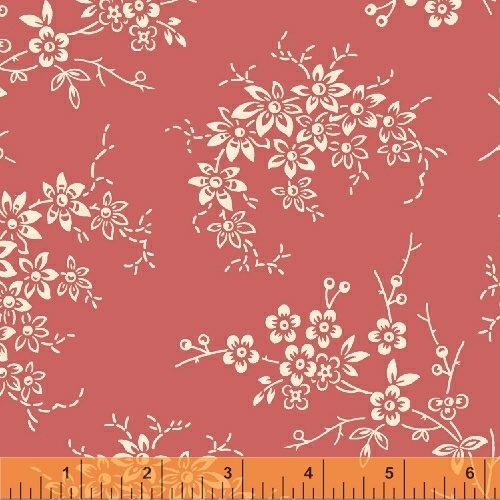 Windham - Annie - Mono Floral, Linen/Porcelain