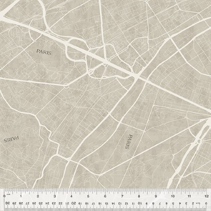 Windham - J'aime Paris - Paris Streeet Map, Taupe