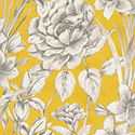 Windham - Marguerite II - Large Gray Floral, Yellow