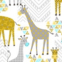 Windham - Stand Tall - Baby Giraffes, Multi/White