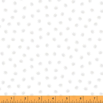 Windham Fabric - Opposites Attract - Mary Jane, White on White