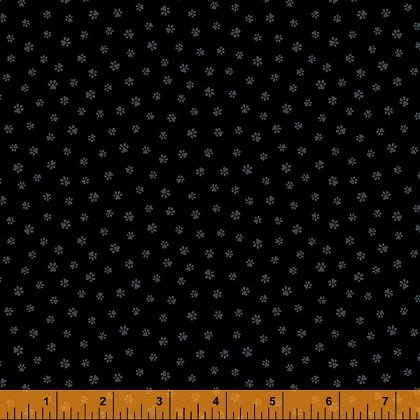 Windham Fabric - Opposites Attract - Paws, Black on Black