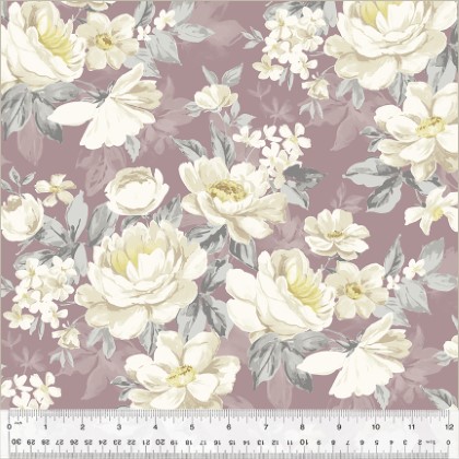 Windham Fabrics - Blake - Elegant Bouquet, Mauve