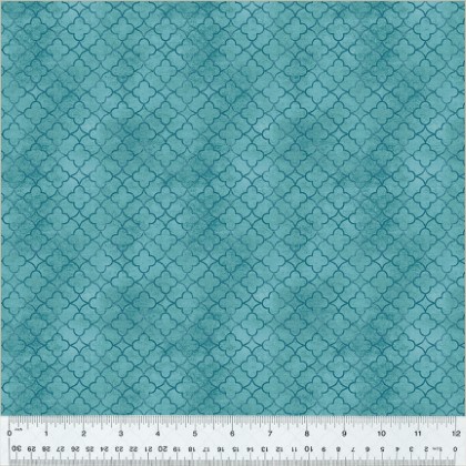 Windham Fabrics - Blake - Quatrefoil, Teal