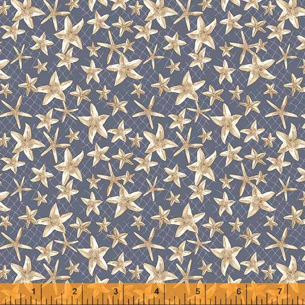 Windham Fabrics - Sea & Shore - Starfish, Slate