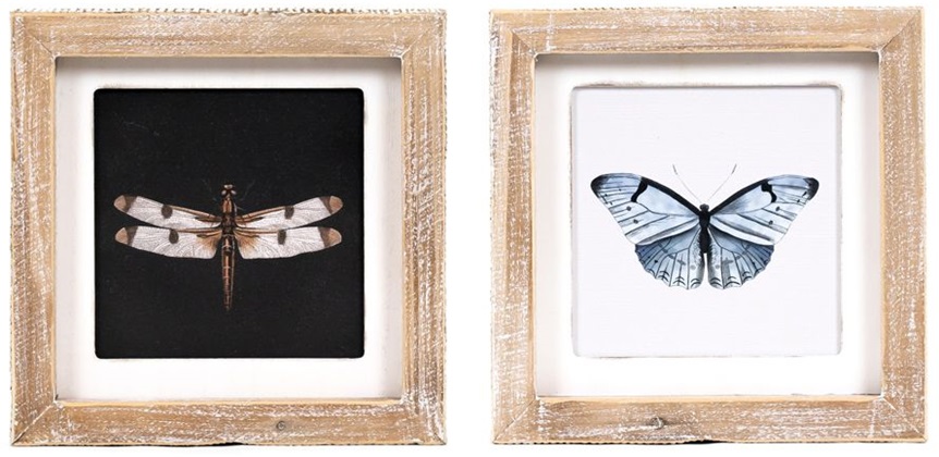 Wood Frame - Dragonfly/Butterfly (Reversible)